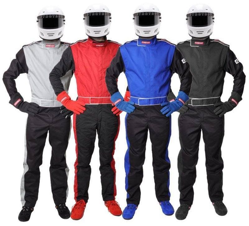PYROTECT SFI-5 Two Layer Nomex Pyrotect Safety Equipment Sportsman Deluxe One Piece Blue Racing Suit (Large) PY210403 SR