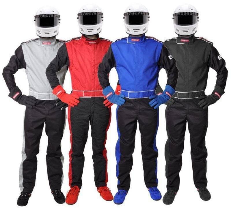PYROTECT SFI-5 Two Layer Nomex Pyrotect Safety Equipment Sportsman Deluxe One Piece Red Racing Suit (Medium) PY210202 SR