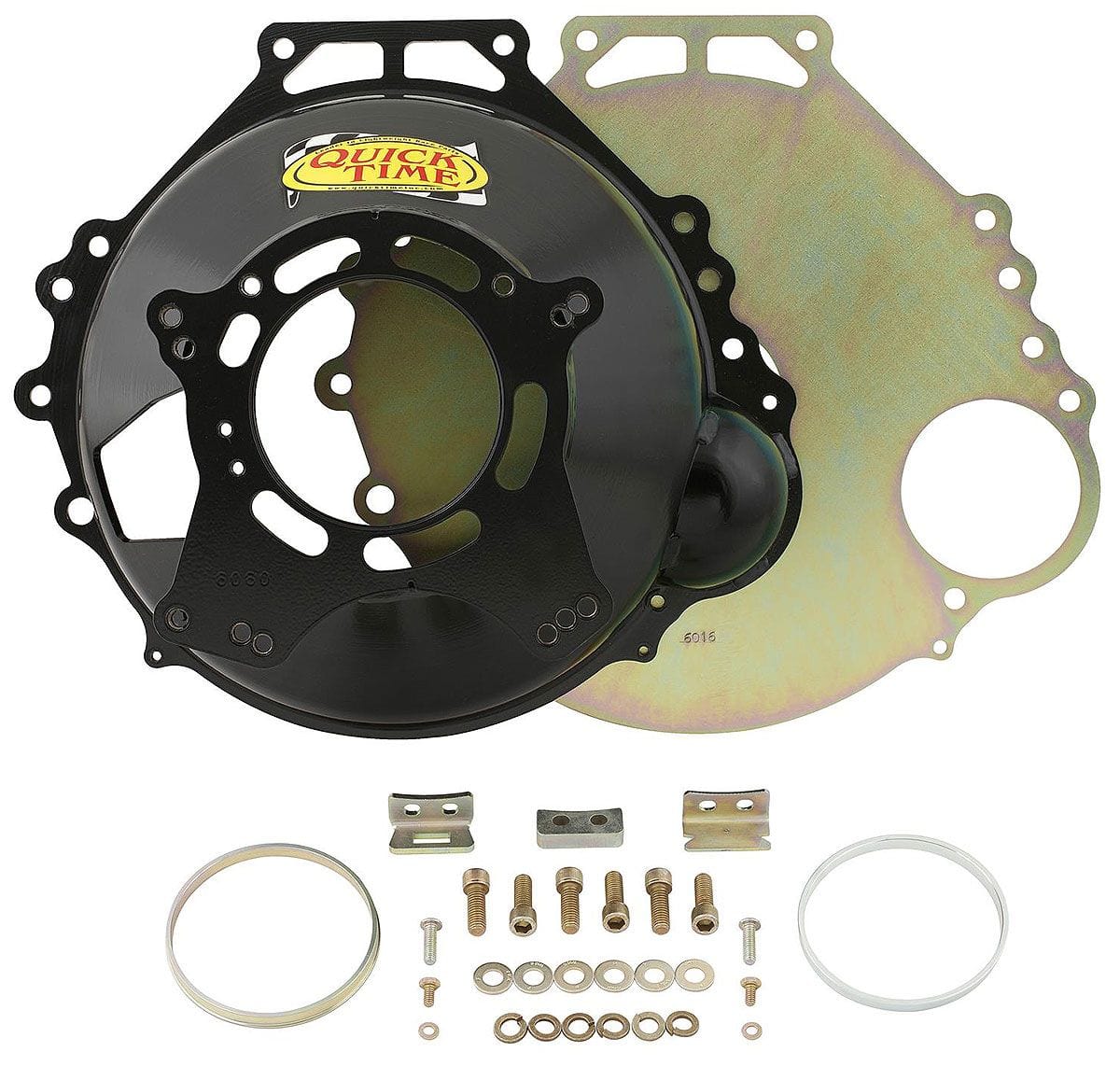 QTI Suit SB Ford With T5 & TKO Transmission, 157 Tooth, 10.5" Clutch Quicktime Inc Steel Bellhousing QTRM-6060 SR