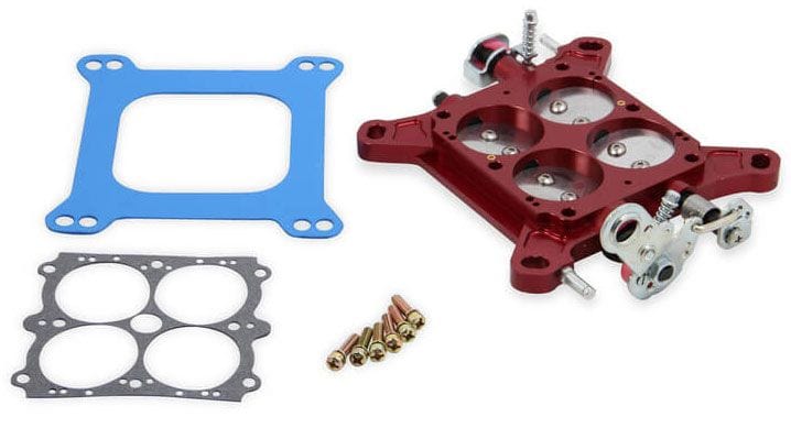 QUICKFUEL 1-11/16" SS Plates, Dual Pump, Dual Bolt Pattern 4150/4500 Quick Fuel Technology Billet Throttle Body Assembly - Red Q-12-755 SR