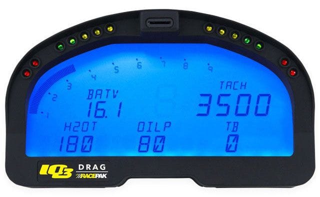 RACEPAK Blue Backlight, Display Up To 28 Inputs Racepak IQ3 Drag Logger Dash R250-DS-IQ3D SR