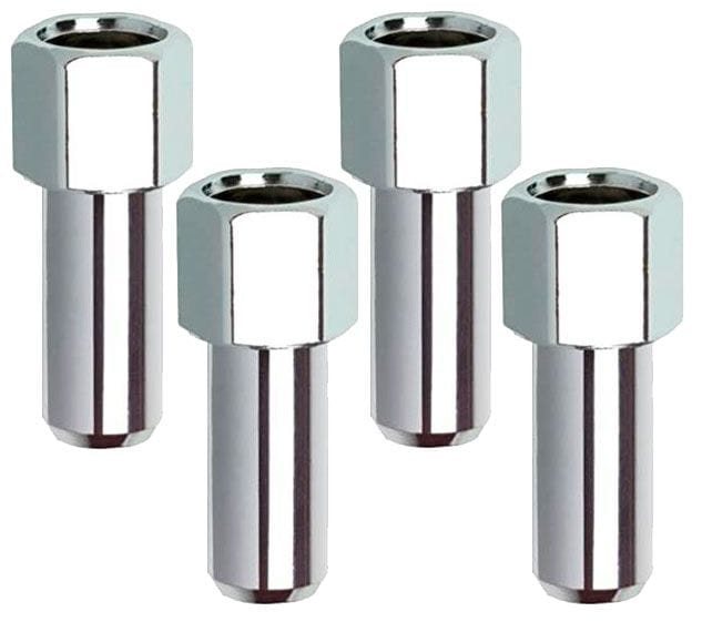ROCKET 1/2" Thread, 1.38" Shank, Open End (Set Of 4) Speedway Products Cragar SST Mag Wheel Nuts - 13/16" Hex GOR84087B SR