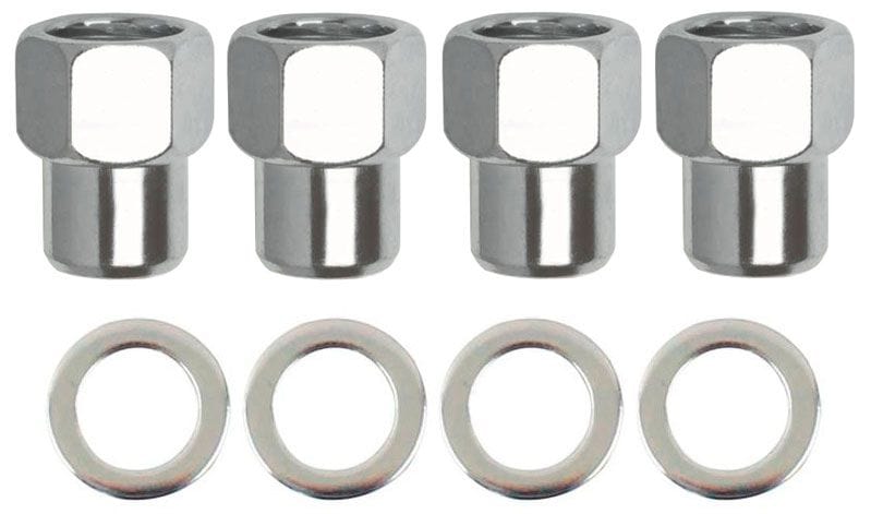 ROCKET 12mm x 1.50 Thread, .500" Shank, Open End (Set Of 4) Speedway Products Short Mag Wheel Nuts - 13/16" Hex GOR73037SMB SR
