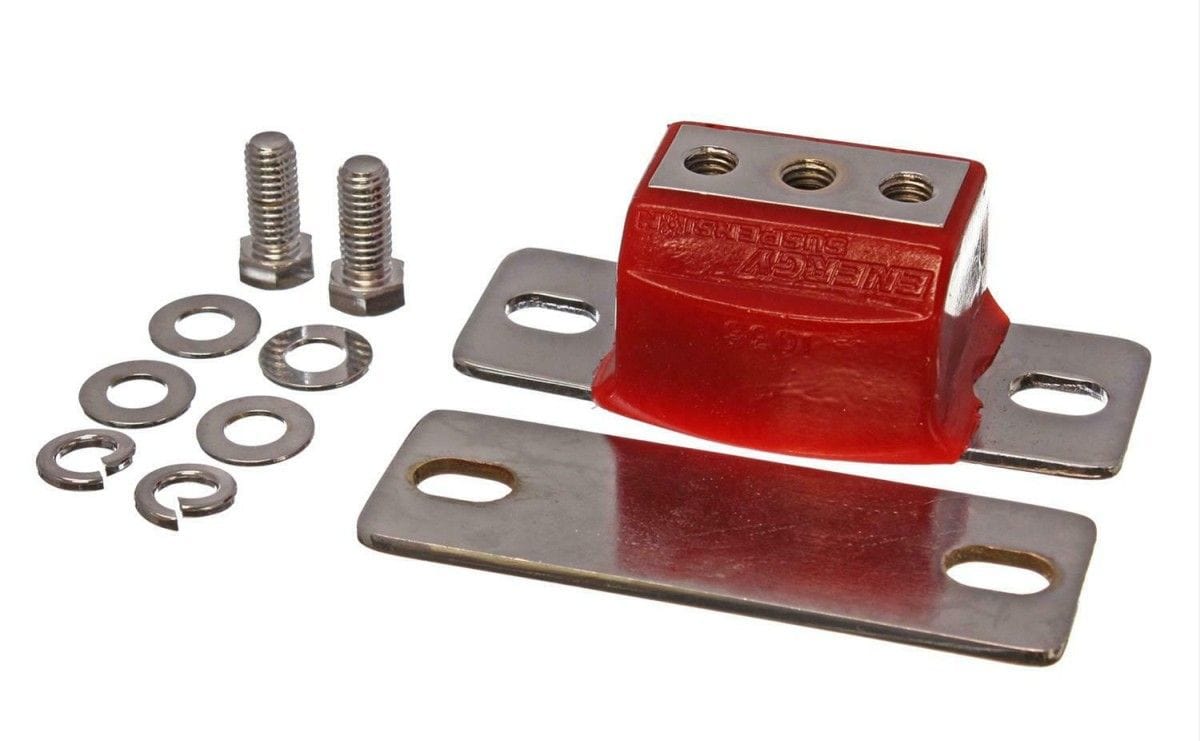 ROCKET Rocket Locking Gearbox Mount, Chrome With Red Urethane RPES3-1132R SR