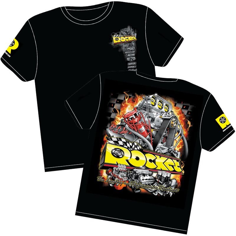 ROCKET Rocket Rocket T-Shirt Black with Rocket Logos RT1-S SR