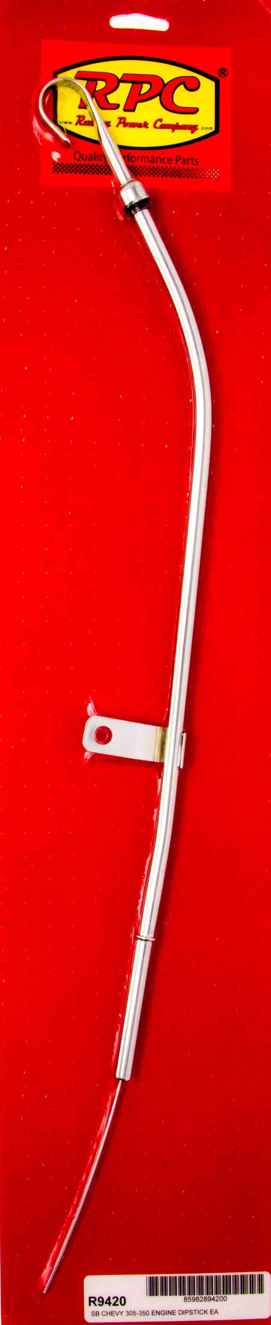RPC Fits 1980-82 S/B Chev 305-350 Racing Power Company Chrome Steel Engine Dipstick 23" Long RPCR9420 SR