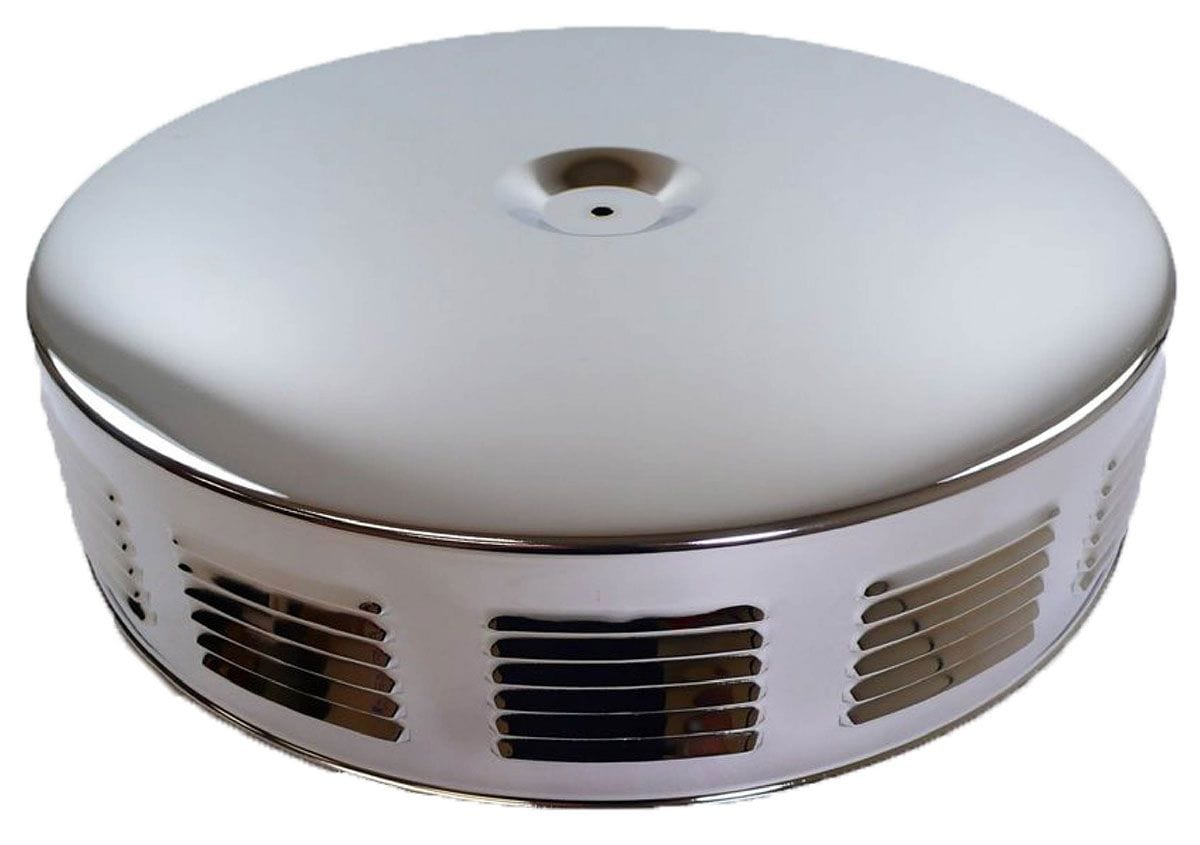 RPC Fits Single Quad Carburettors with 5/8" Neck Racing Power Company 14" x 3" Louvered Style Air Cleaner Set with Paper Element RPCR4196 SR