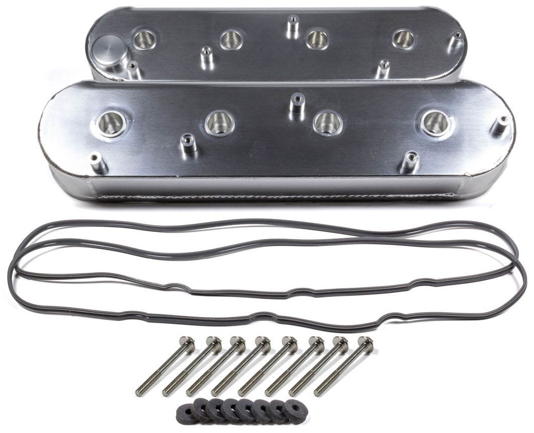 RPC One-Piece Billet Rail,2.5" Tall To Clear Aftermarket Valve Train, Oil Racing Power Company LS1 Anodised Fabricated Valve Cover with Coil Mount Brackets RPCR6142 SR