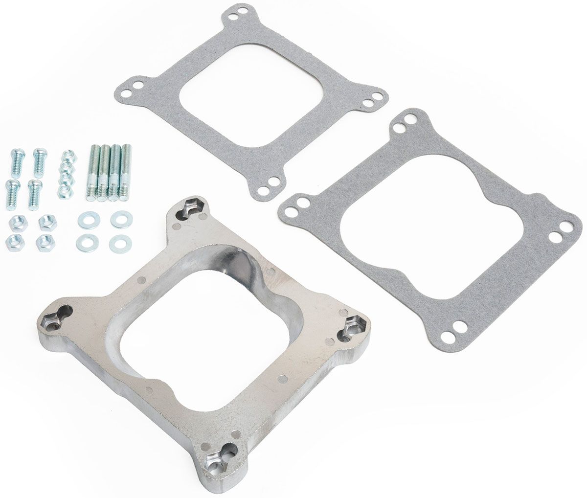 RPC Square Bore to Spread Bore Racing Power Company Aluminium Carb Adapter with Studs & Gaskets RPCR2066 SR