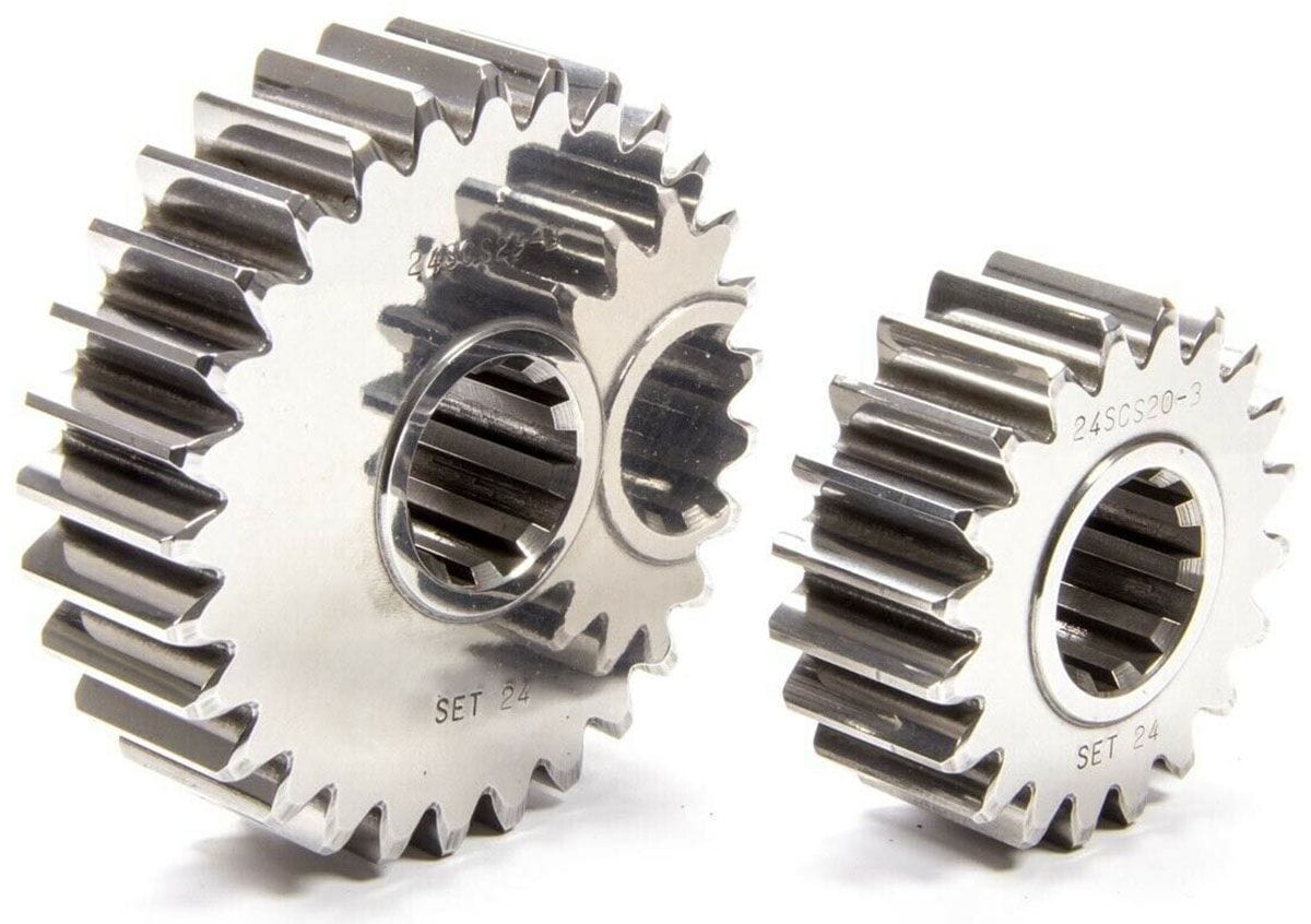 SCS Gear Set No. 04K (18/23 Teeth, 1.278 Spur Ratio) SCS Gearbox 10-Spline Sportsman Series Quick Change Gear Set SCS-SP04K SR