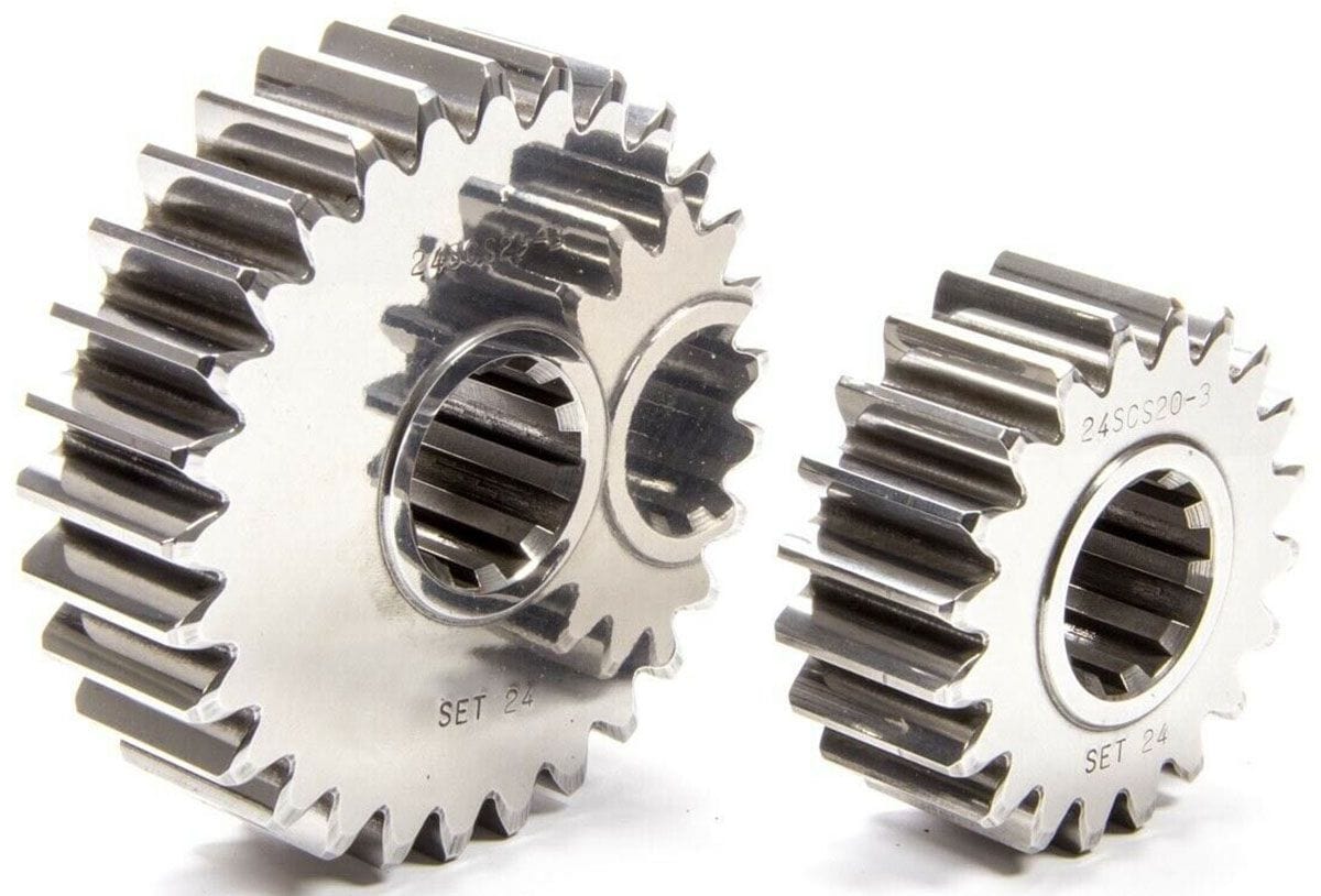 SCS Gear Set No. 08K (17/20 Teeth, 1.176 Spur Ratio) SCS Gearbox 10-Spline Sportsman Series Quick Change Gear Set SCS-SP08K SR