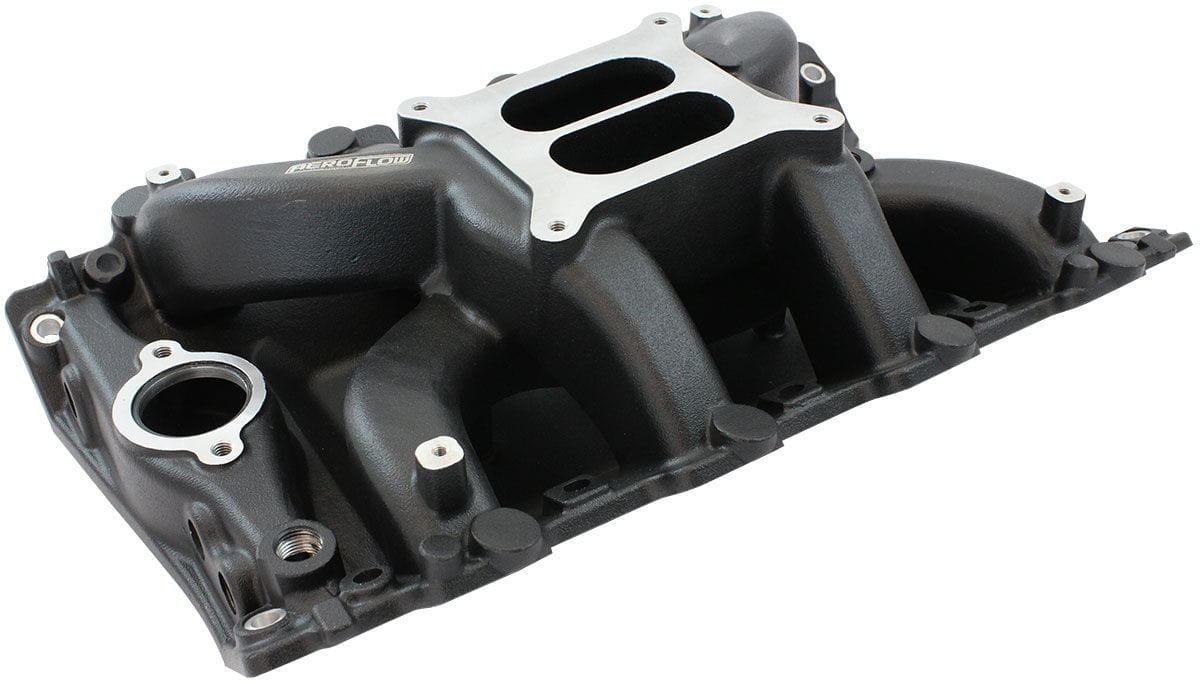 Aeroflow Performance Holden 304 Air Gap Dual Plane Intake Manifold, Black Finish Holden 304 Air Gap Dual Plane Intake Manifold, Black Finish SR