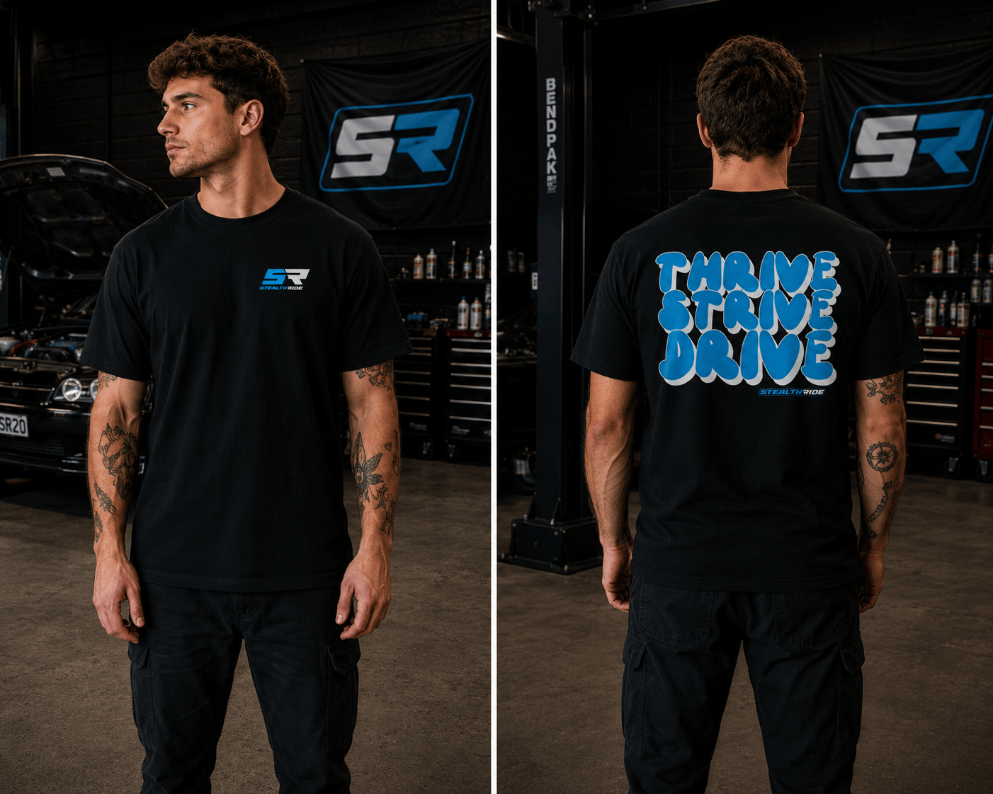 Stealth Ride Merchandise Stealth Ride - BLUE BUBBLE T-SHIRT SR