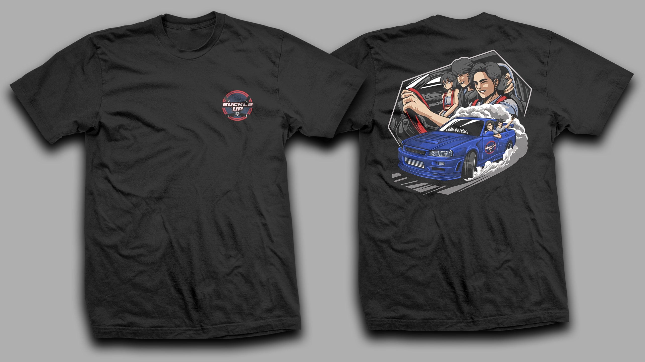 Stealth Ride STEALTH RIDE BUCKLE UP T-SHIRT - SUPPORT SR