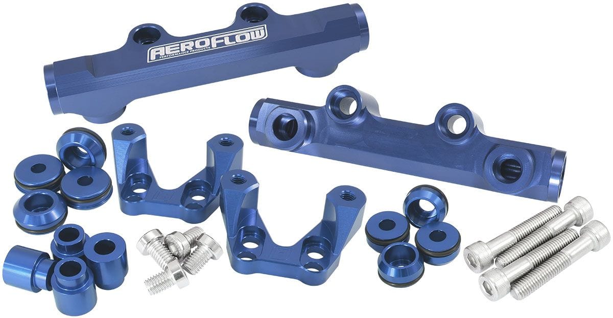 Stealth Ride Subaru EJ20 Top Feed Conversion Billet EFI Fuel Rail - Blue AF64-2258 SR