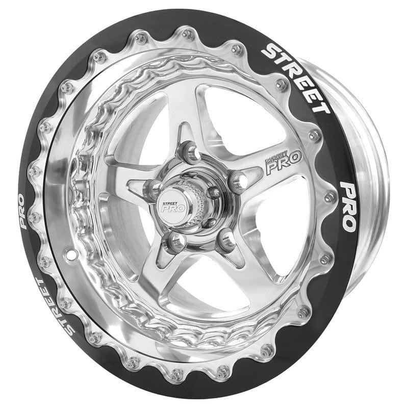 Street Pro Wheels Street Pro ll Convo Pro Wheel Polished, Black Machined Bead Lock Style 15x8.5' For Holden For Chevrolet Bolt Circle 5 x 4.75'(6) 5.0' Back Space Street Pro ll Convo Pro Wheel Polished, Black Machined Bead Lock Style 15x8.5' For Holden For Chevrolet Bolt Circle 5 x 4.75'(6) 5.0' Back Space SR
