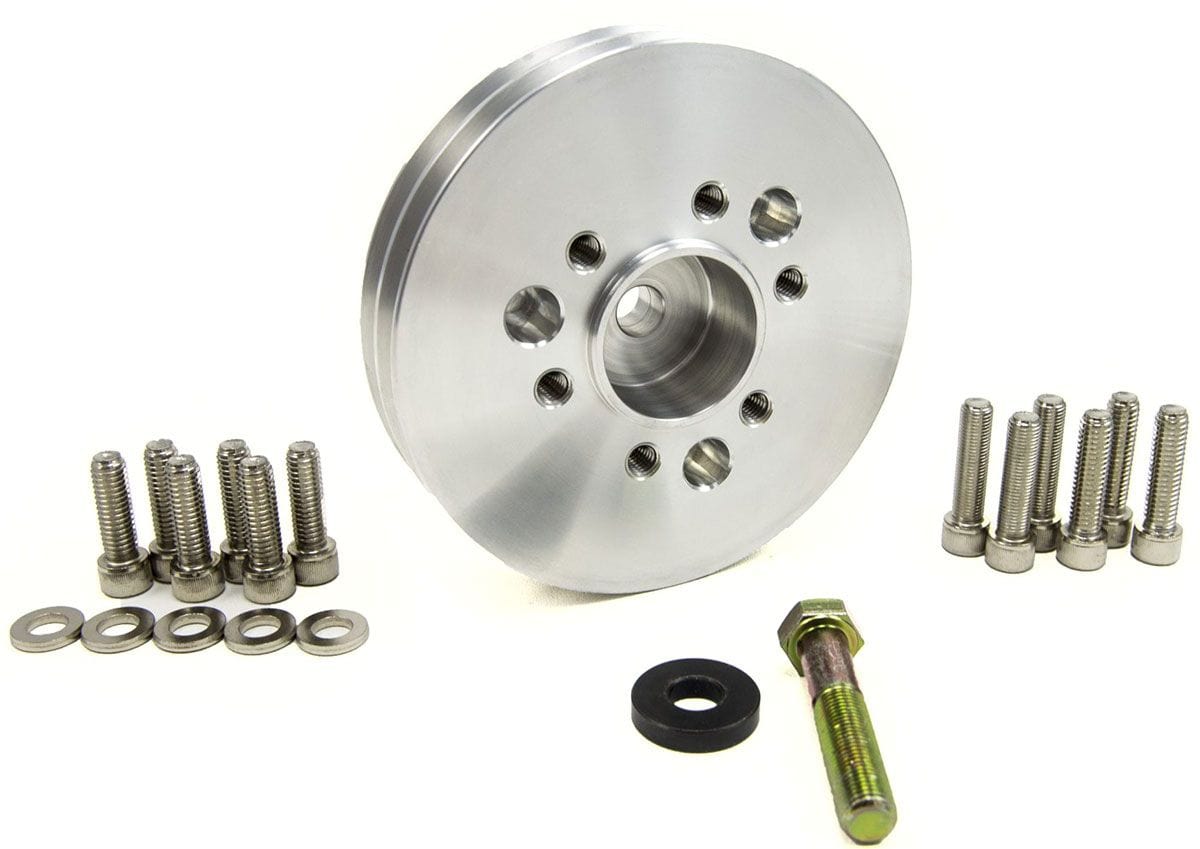 TBS Suit BB Chev, 2V, Polished The Blower Shop Accessory V-Pulley B4220 SR