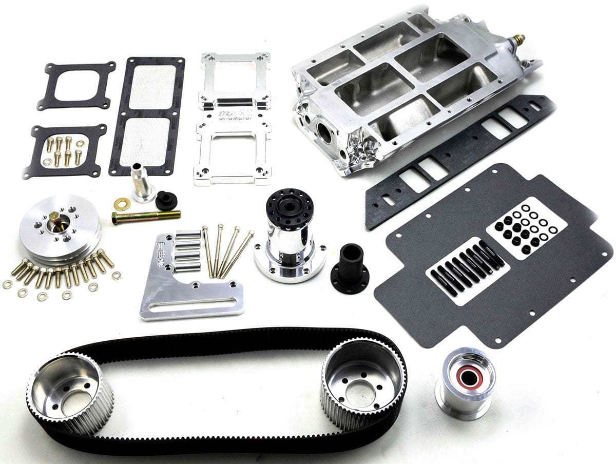 TBS Suit BB Chev STD Deck, 2V Accessory, Rectangle Port, Polished The Blower Shop 8-71 Blower Drive Kit B2711 SR