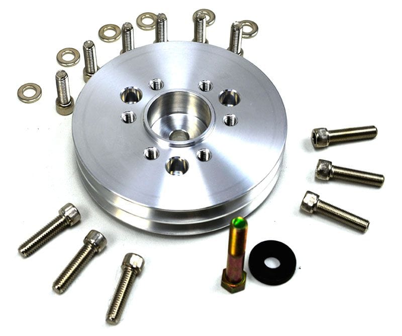 TBS Suit SB Chev, 2V, Polished The Blower Shop Accessory V-Pulley B4225 SR