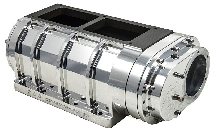 TBS With Front Offset & 3-Lobe Billet High-Helix Rotors, Polished The Blower Shop Billet 8-71 Blower B2220 SR