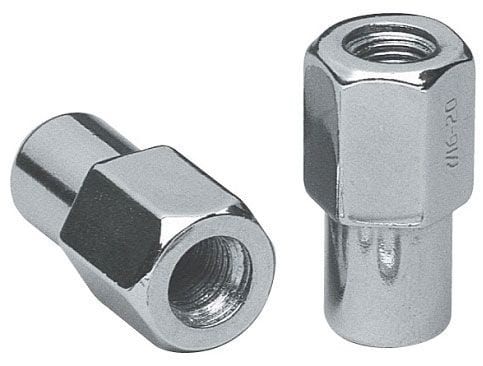 TOPLINE 12mm x 1.50" Thread, 3/4" Shank, Open End (Set Of 4) Topline 2 Piece Mag Wheel Nuts - 13/16" Hex TLC8207-0-4 SR