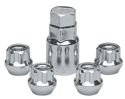 TOPLINE 12mm x 1.50" Thread (set Of 4) Topline Chrome Tapered Opend End Wheel Lock Nuts TLC41705C SR