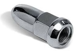 TOPLINE 12mm x 1.50" Thread (Sold EA) Topline Chrome Bullet Wheel Nut - 17mm Hex TLC1007B-1 SR