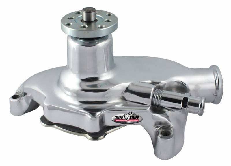 TUFFSTUFF Suit S/B Chev 262-400 Tuffstuff Platinum SuperCool Alloy High Flow Short Water Pump, Chrome Finish TUF1394NA SR