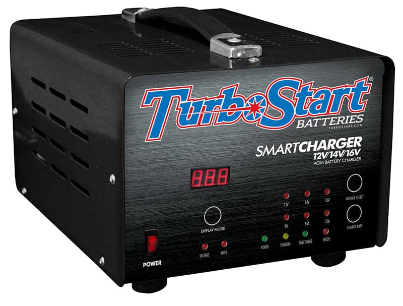 Turbostart Suit 12V, 14V & 16V Batteries With 5A, 15A & 25A Charge Rate (240V) Turbostart 16-Volt Multi-Stage Smartcharger TSSCHG25AE SR