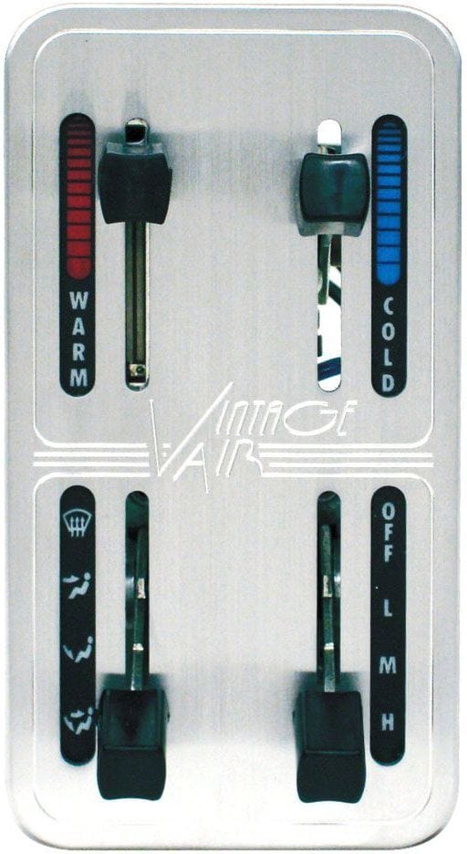 VINTAGEAIR 2.5" wide x 4.69" tall. Vintage Air Vintage Air 4 Lever Vertical Machined Panel VA48102-SVQ SR