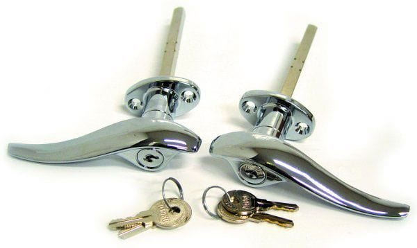 VINTIQUE Suit 1928-29 Ford Closed Car (With 2 Keys) Vintique Vintique Inc Chrome Outside Door Handles VIA-702350-AL SR