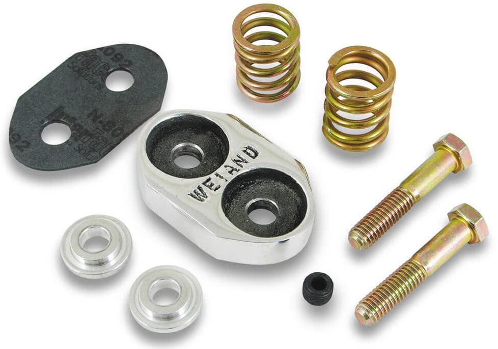 Weiand Mounted on Rear of Manifold, Polished Weiand Supercharger Pop Off Plate WM7155P SR