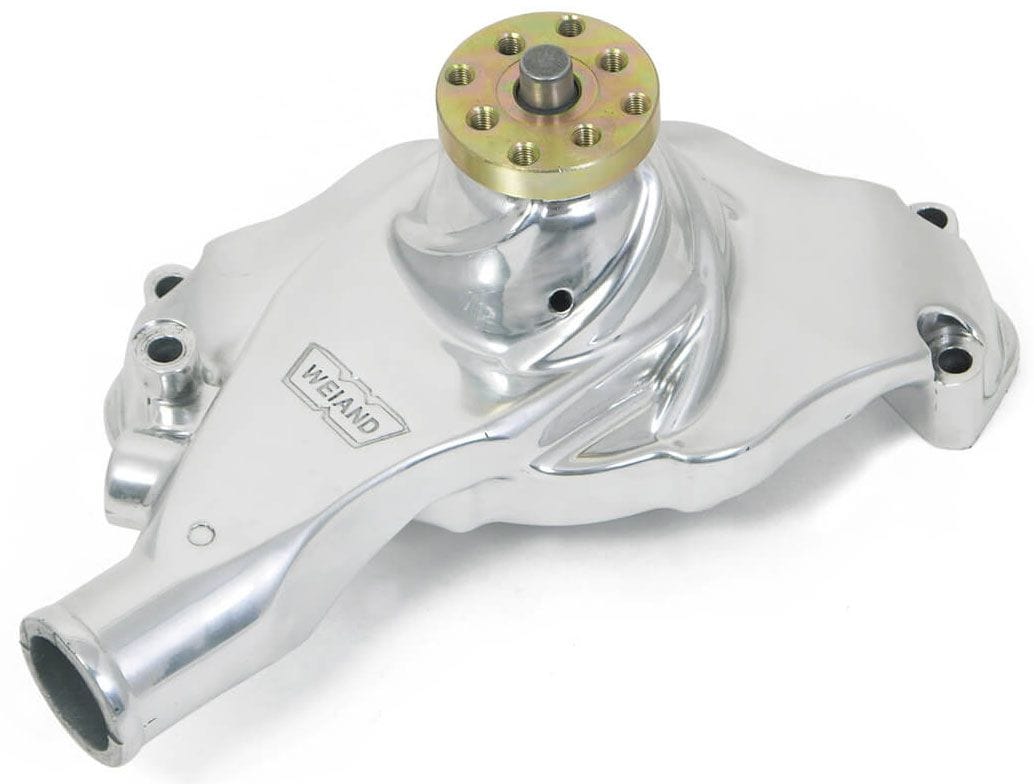 WEIAND With "Twisted Snout" design, Short , Polished Finish Weiand Weiand BB Chev Action+Plus Water Pump WM9212P SR