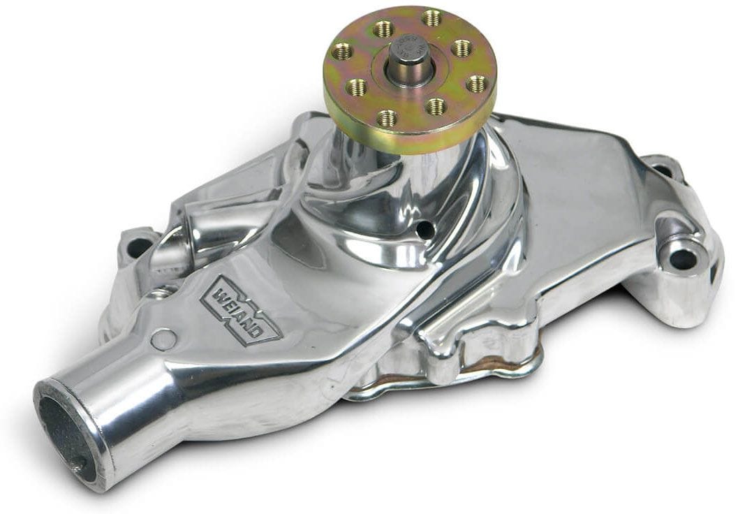 WEIAND With "Twisted Snout" design, Short , Polished Finish Weiand Weiand SB Chev Action+Plus Water Pump WM9208P SR