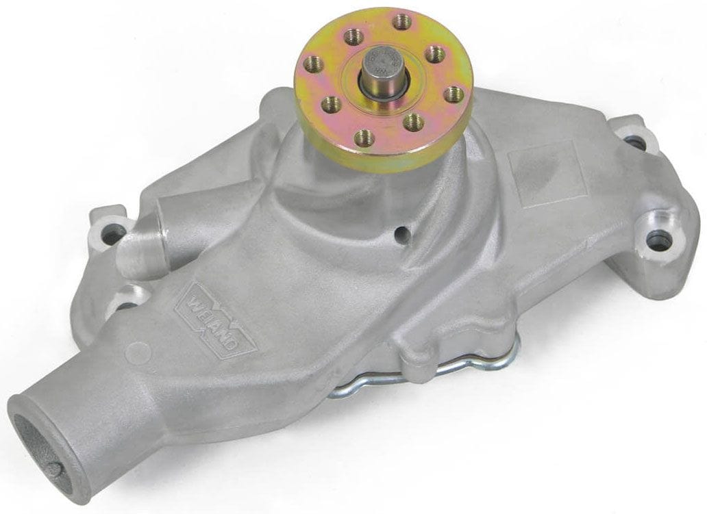 WEIAND With "Twisted Snout" design, Short , Satin Finish Weiand Weiand SB Chev Action+Plus Water Pump WM9208 SR