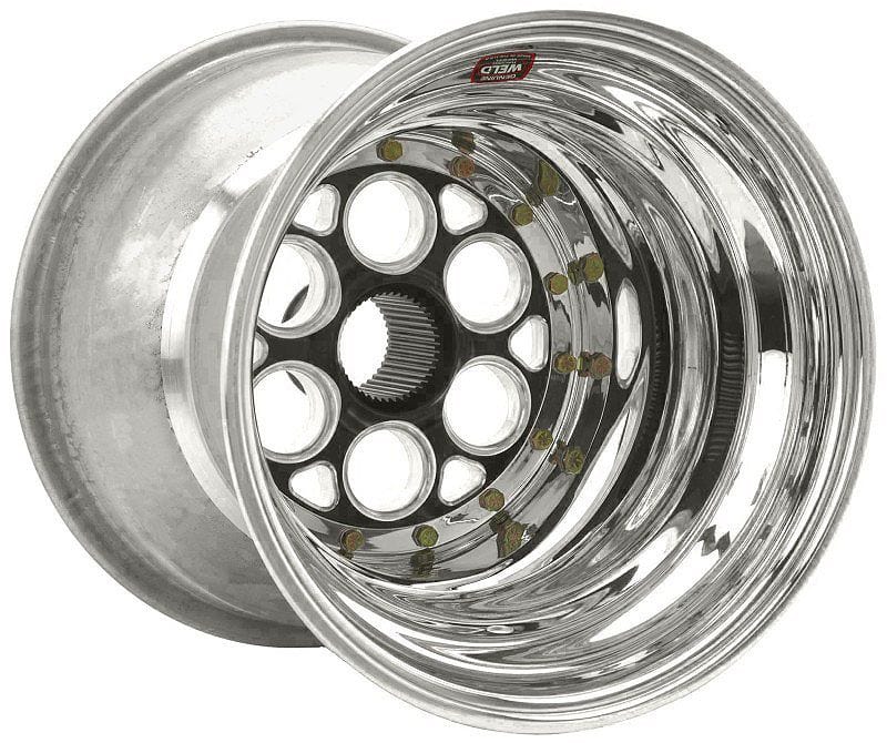 WELD 15" x 18" , 42 Spline, 6" Offset, Outer Bead-Loc With 6-Hole Mud Weld Racing Magnum Sprint Rim - Black Center WE735B-51856-6 SR