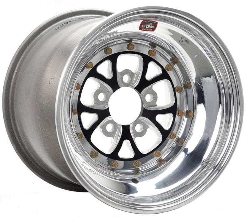 Weld Racing 5 x 4.5" Bolt Circle with 5" Backspace Weld Racing V-Series 15 x 10" Wheel, Black Center WE84B-510210 SR