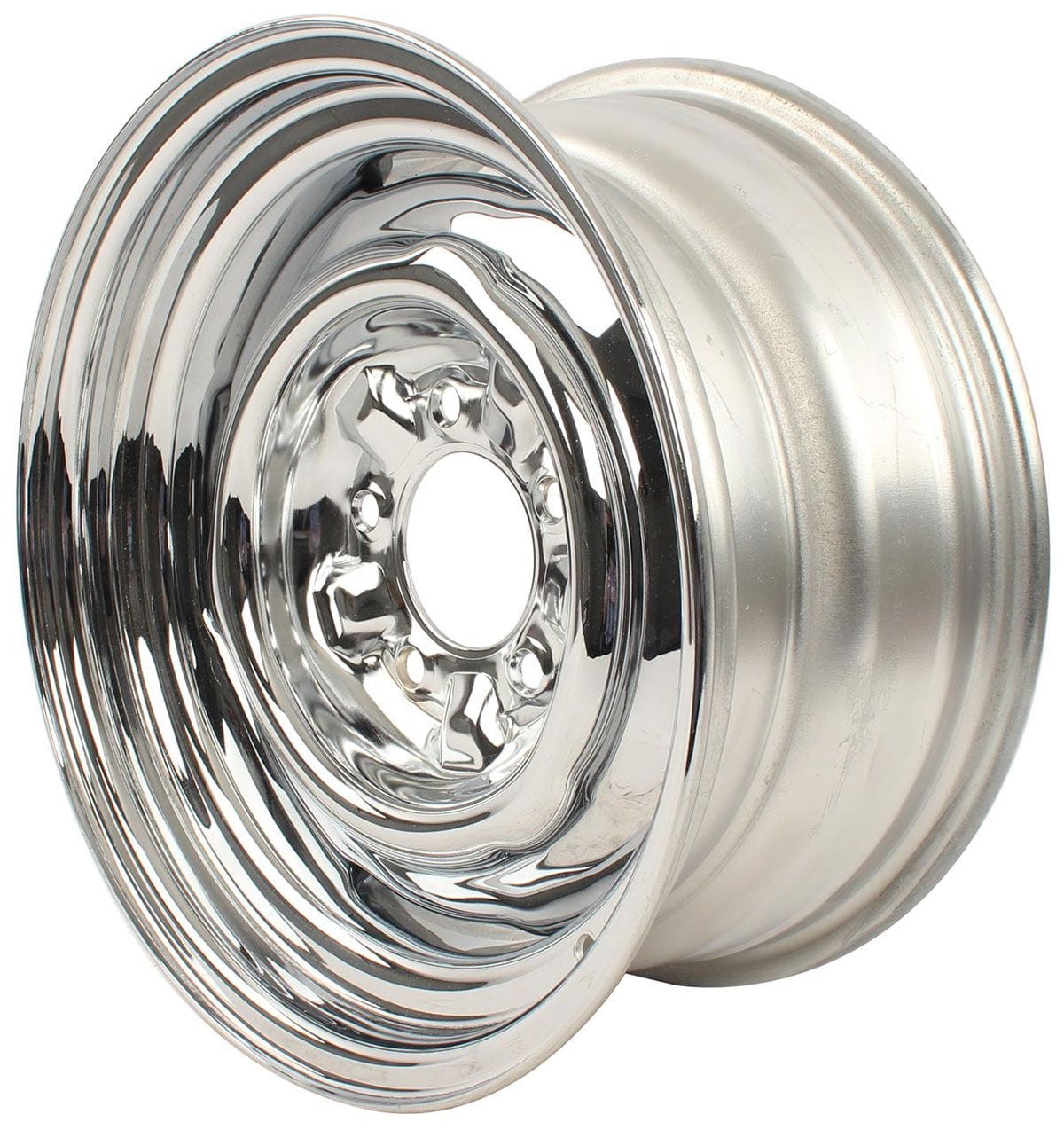 WHEELVINT 4-3/4" Bolt Circle With 4-1/4" Back Space Wheel Vintiques Chrome O.E Ford Rim - Chev Style 15 x 7" WV64-5734044 SR