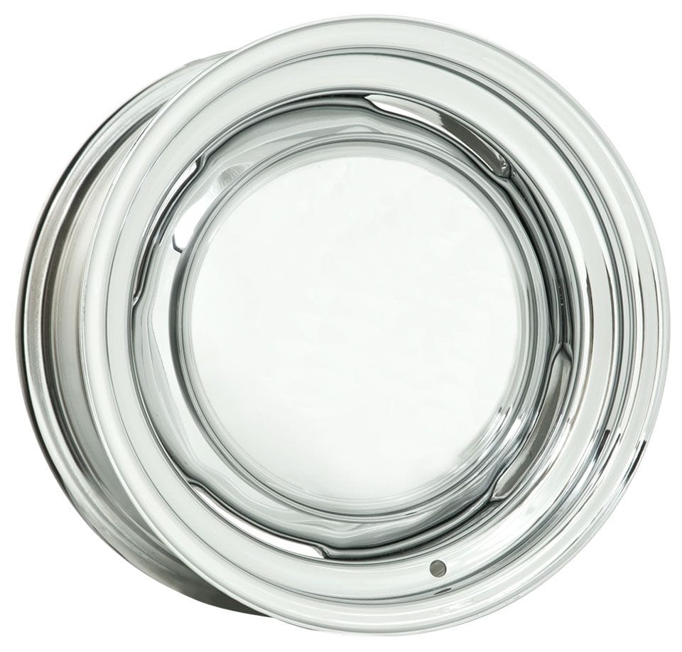 WHEELVINT 4-3/4" Bolt Circle With 4" Back Space Wheel Vintiques Chrome O.E Ford Rim - Chev Style 15 x 6" WV64-563404 SR