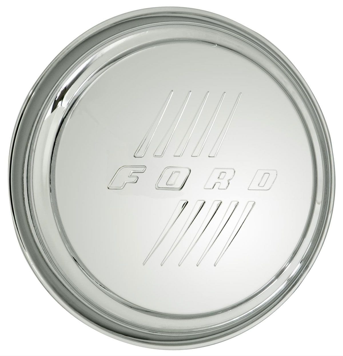 WHEELVINT Smooth With Ford Logo Wheel Vintiques Stainless 1946 Ford Cap WV2010 SR
