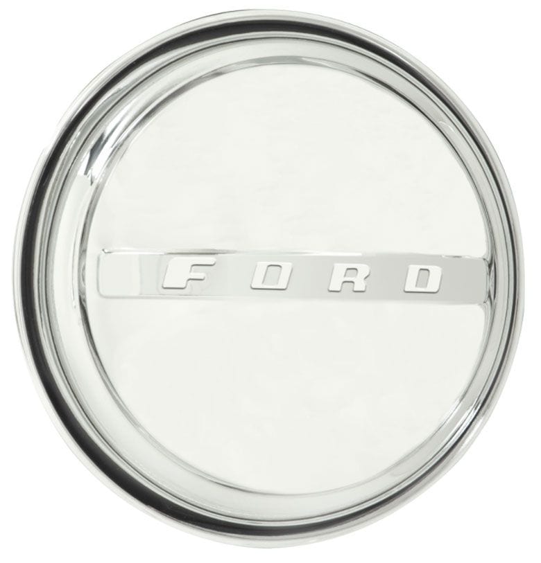 WHEELVINT Smooth With Ford Logo Wheel Vintiques Stainless 1947-48 Ford Cap WV2012 SR