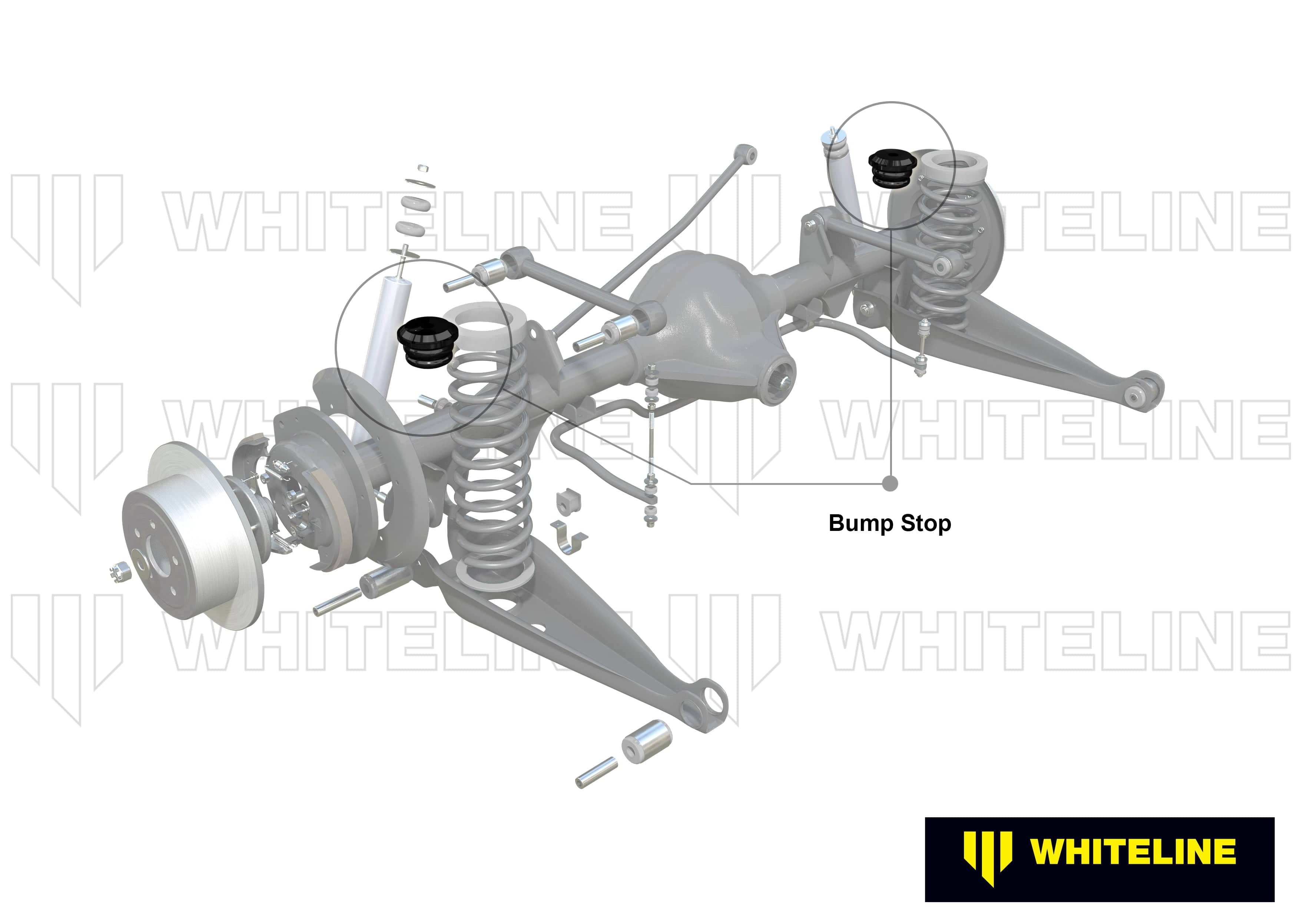 Whiteline 10 x 16 x 26 cm / OD=96, ID=19, L=68mm Rear Bump Stop - Bushing Kit to Suit Holden Commodore VN-VS and HSV Ute SR