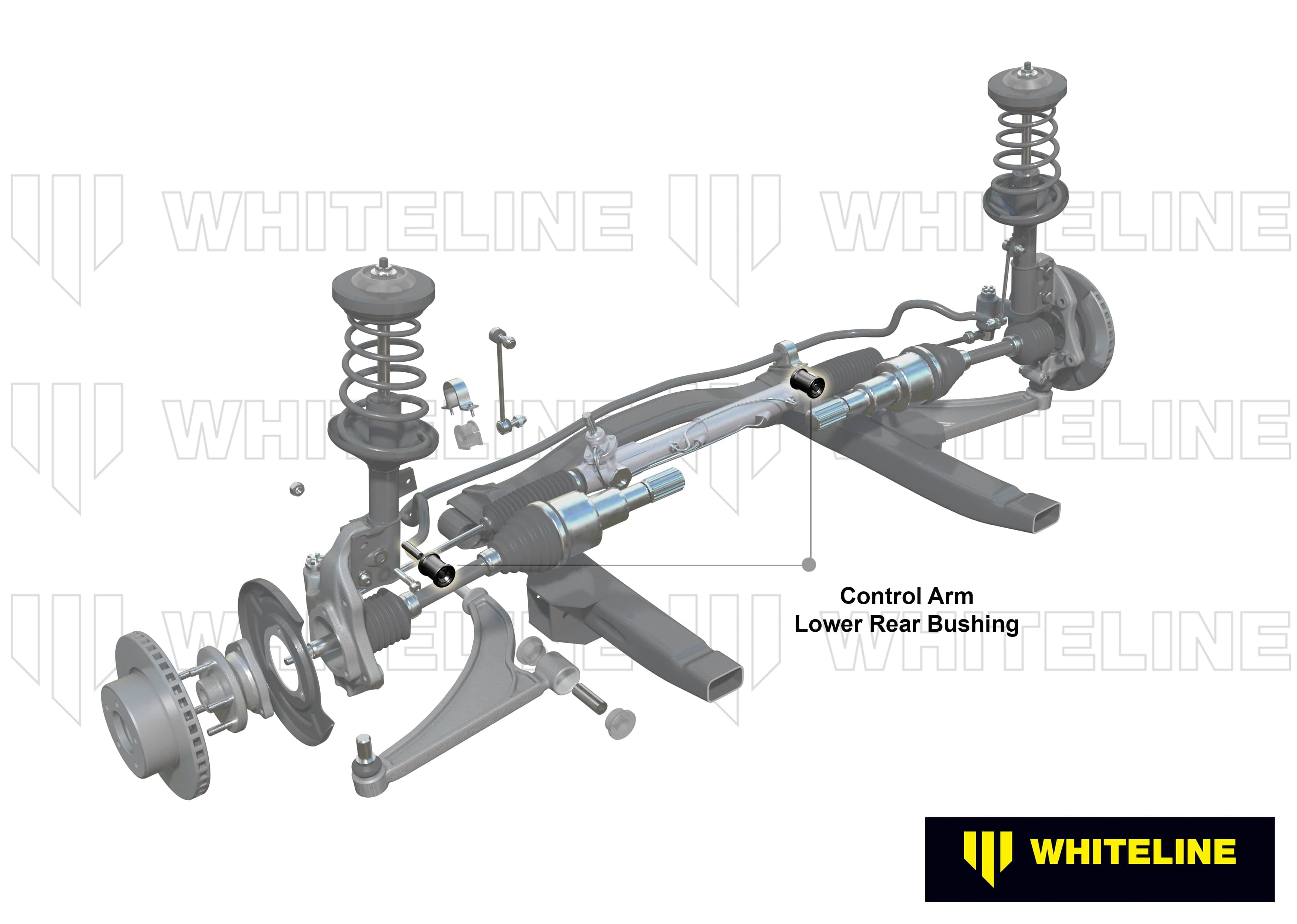 Whiteline 10 x 16 x 26 cm / Performance Alignment - adds +0.5deg caster Front Control Arm Lower - Inner Rear Bushing Double Offset Kit to Suit Nissan Pulsar N16 SR