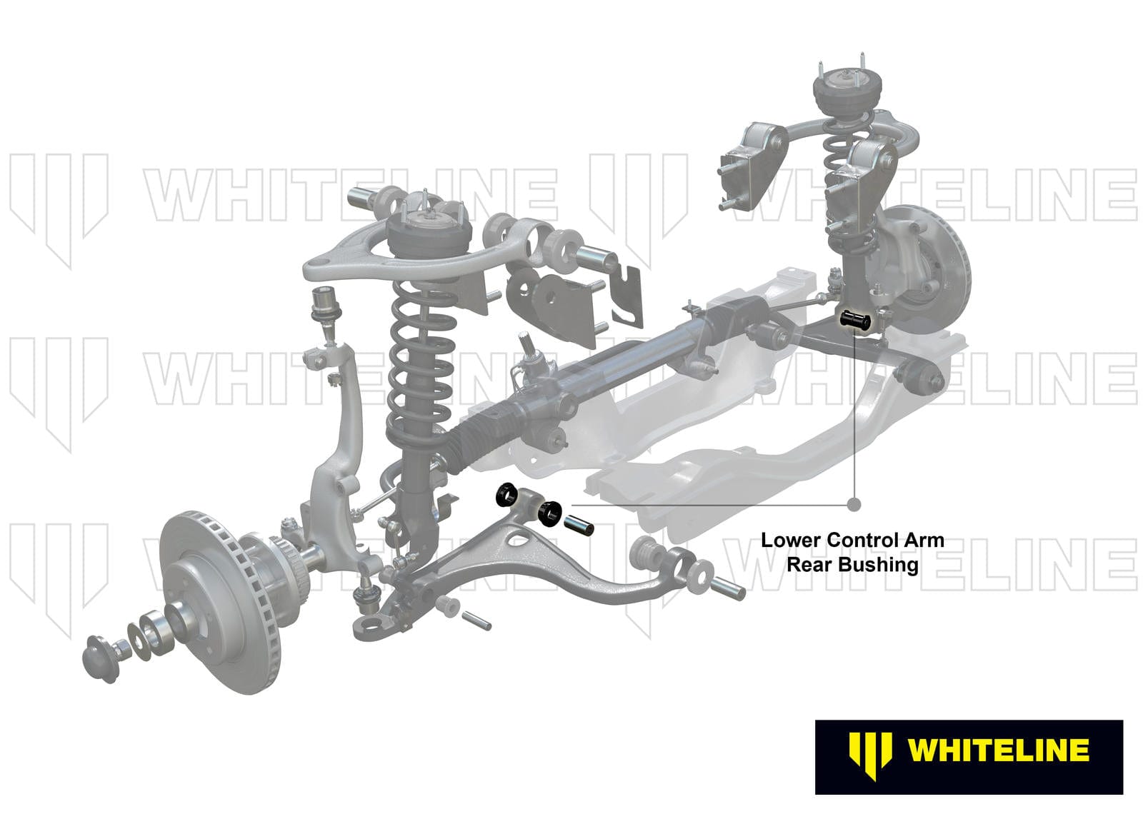 Whiteline 10 x 16 x 26 cm / Performance Alignment - adds +0.66deg caster Front Control Arm Lower - Inner Rear Bushing Double Offset Kit to Suit Honda Civic VI Gen and CR-V RD1-RD3 SR