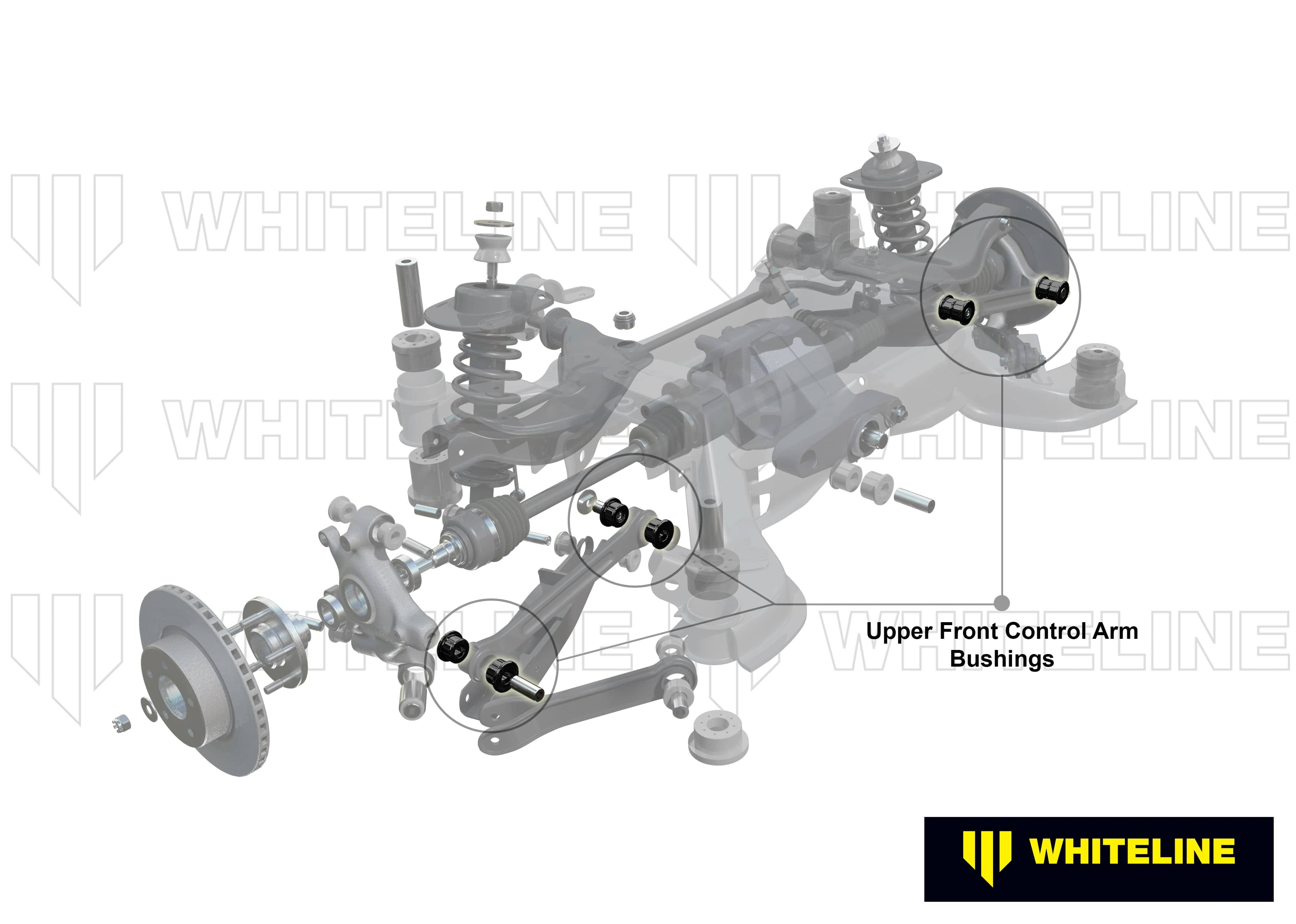 Whiteline 10 x 16 x 26 cm Rear Control Arm Upper Front - Bushing Kit to Suit BMW 1 Series, 3 Series and X1 SR