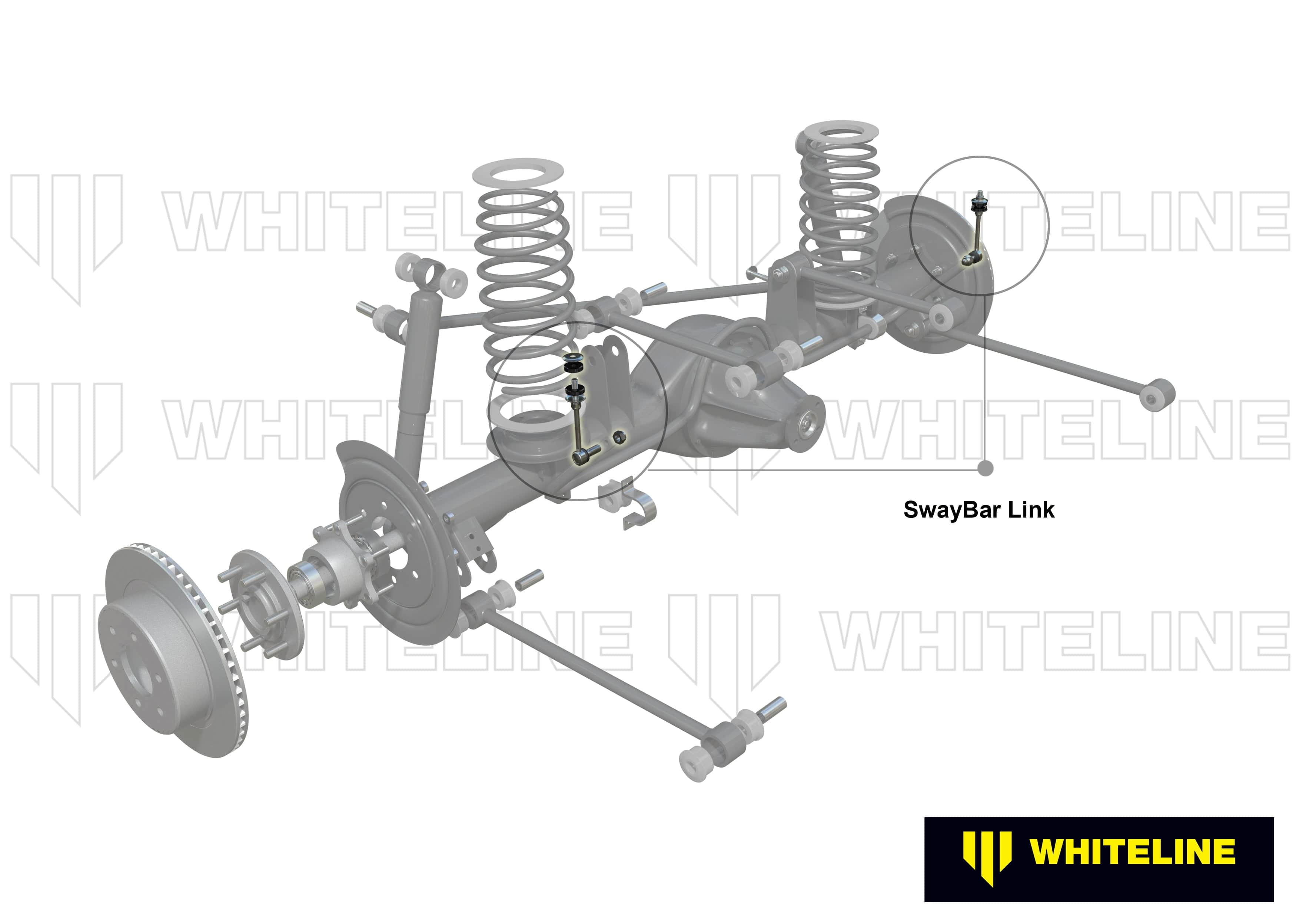 Whiteline 10 x 16 x 26 cm Rear Sway Bar Link to Suit Toyota FJ Cruiser and Prado SR