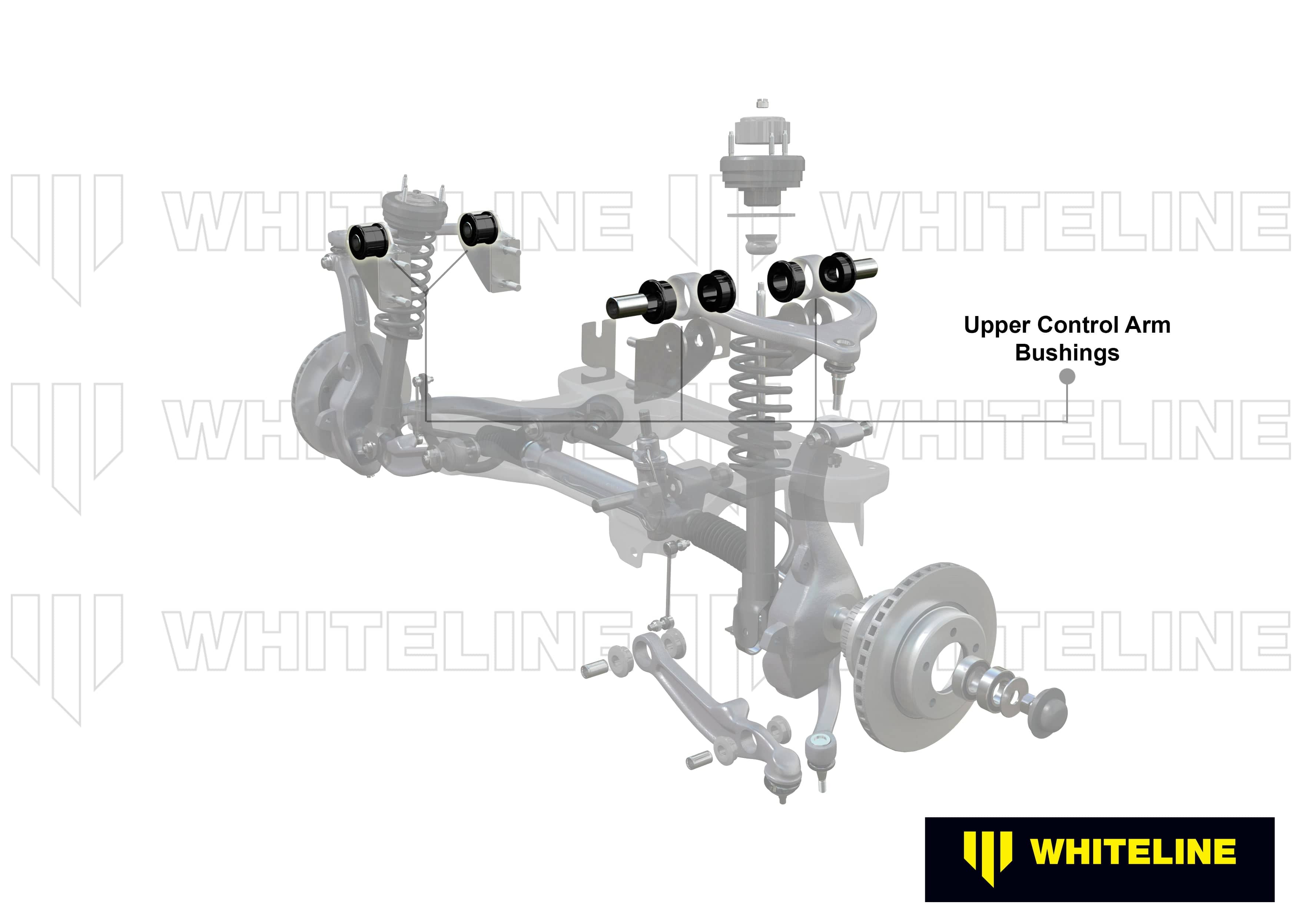 Whiteline 10 x 16 x 26 cm / Standard Alignment Front Control Arm Upper - Bushing Kit to Suit Chrysler 300C and Dodge Challenger, Charger SR