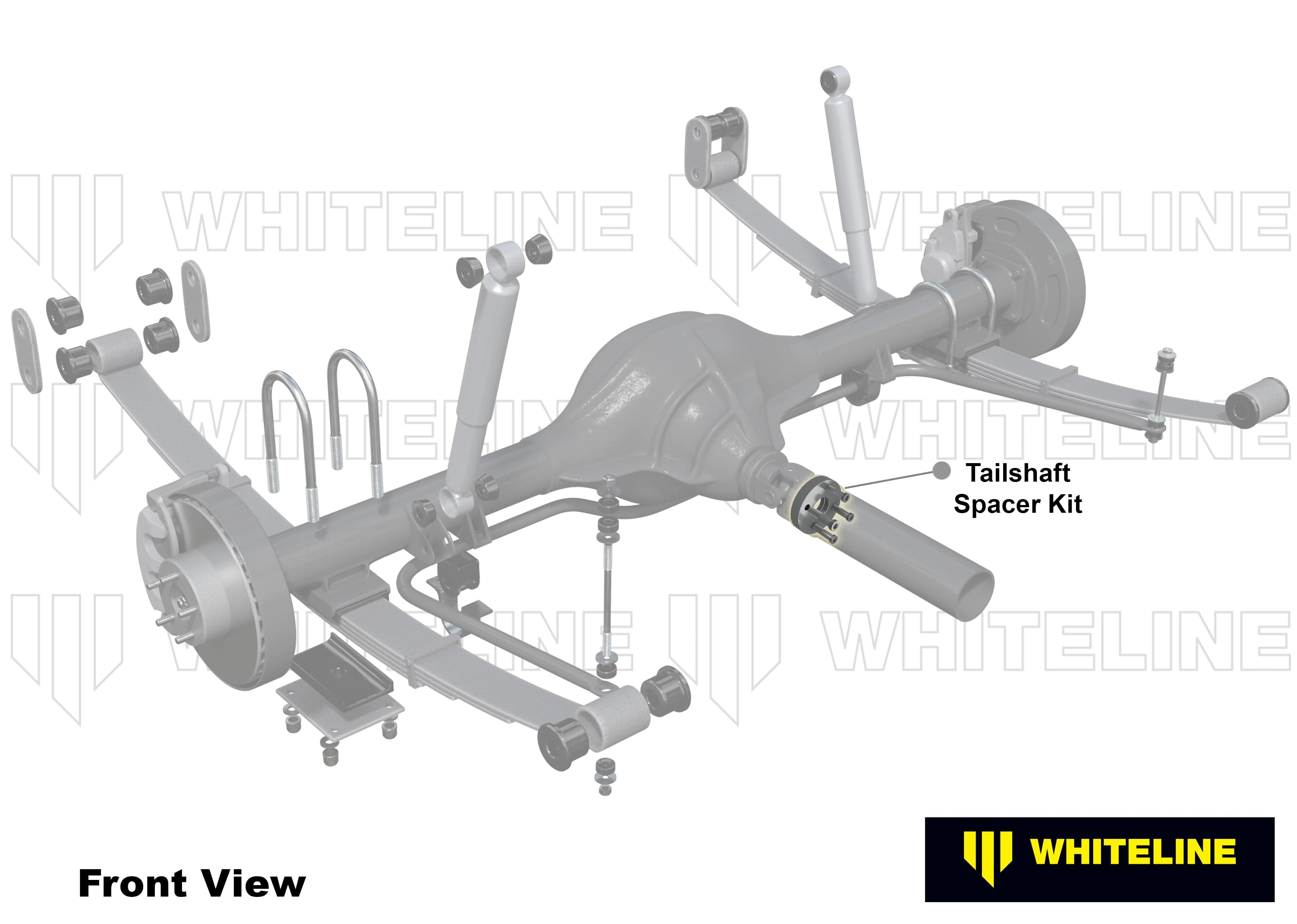 Whiteline 10 x 16 x 26 cm / Suits manual models Rear Tailshaft - Spacer Kit to Suit Mitsubishi Triton ML, MN and MQ, MR SR