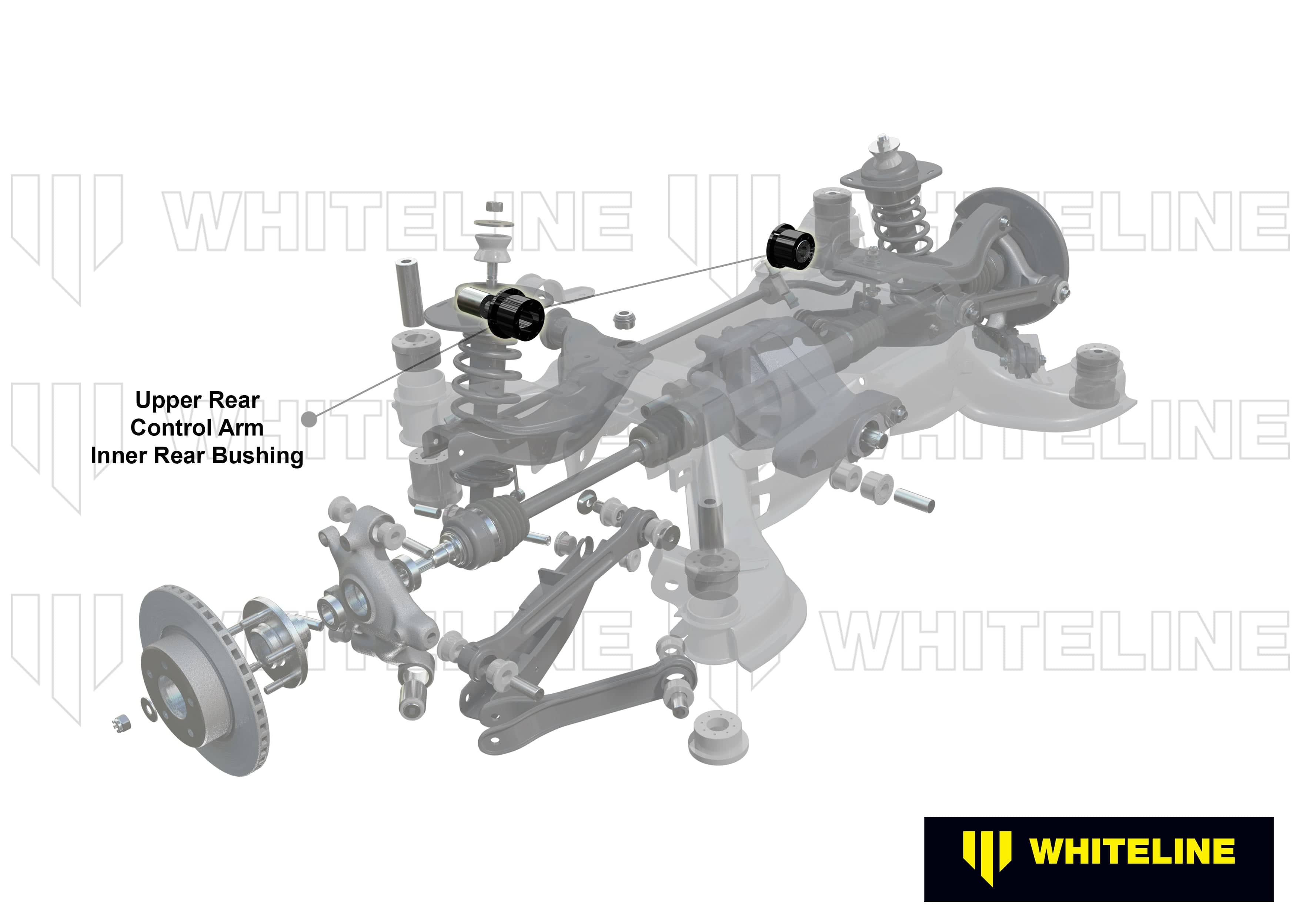 Whiteline 10 x 16 x 26 cm / Suits models to - 05/2011 Rear Control Arm Upper Rear - Inner Rear Bushig Kit to Suit Holden Commodore VE, VF and HSV SR