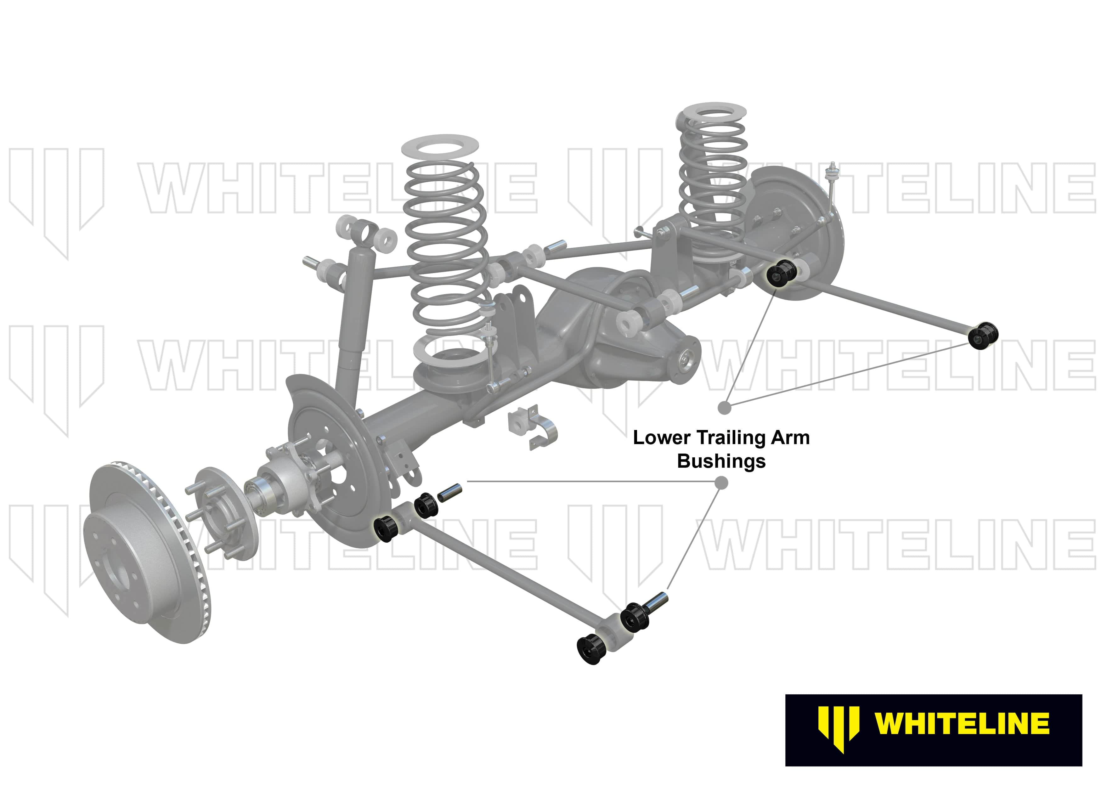 Whiteline 10 x 16 x 26 cm Trailing Arm Lower - Bushing Kit to Suit Jeep Grand Cherokee ZG and Wrangler TJ SR